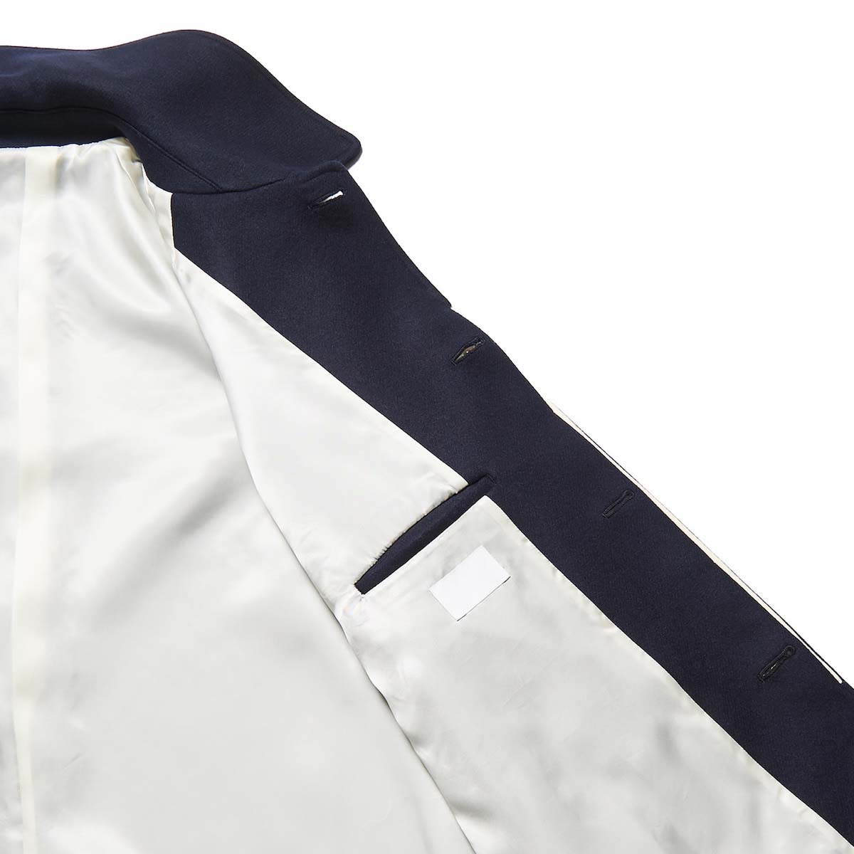 SOPHNET.  / WOOL MELTON SHORT OVERCOAT (Navy) 裏地